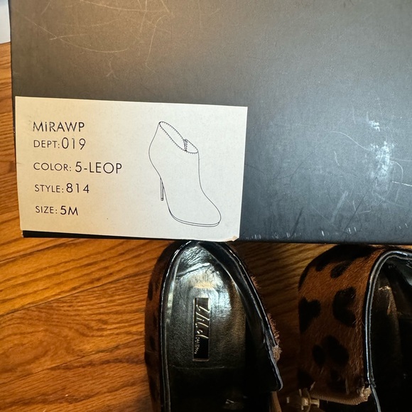 Leopard Print Women's Ankle Booties - 5M - Picture 7 of 7